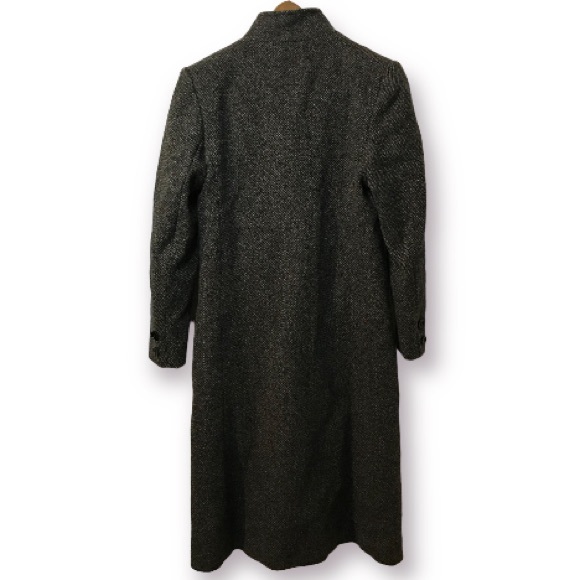 PURE WOOL TWEED COAT DOUBLE BREASTED OVERCOAT INTERNATIONAL SCENE - Picture 9 of 10